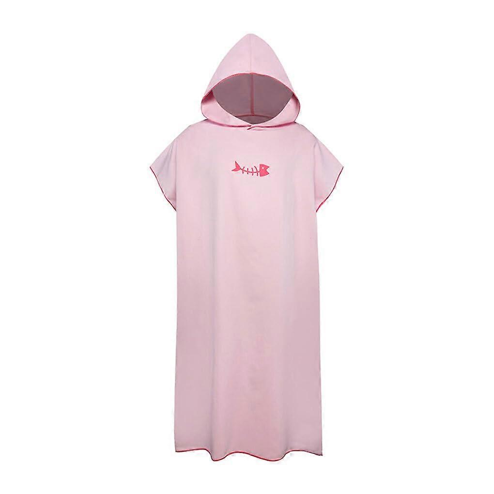 Quick Dry Microfiber Poncho Towel for Beach and Bath. Soft and Absorbent Bath Towels for the Body for Unisex Hell Pink 1