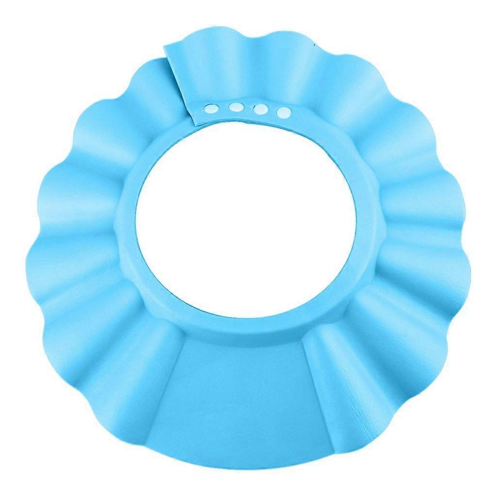 Adjustable Baby Shower Shampoo Cap, Ear Protection, for Children Ages 0-9, Blue