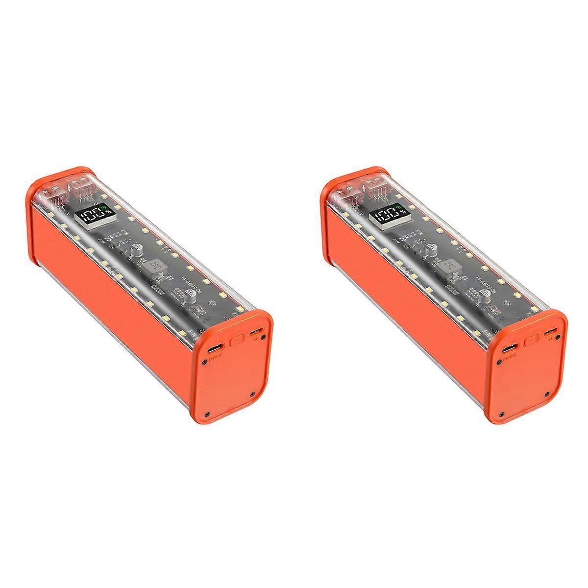 8 Slots 18650 DIY Power Bank Case Orange