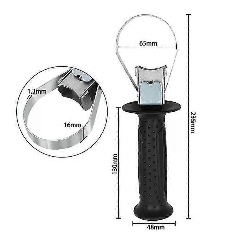 E5BE Electric Hammer Handle Impact Drill Handle Adjustable Front Auxiliary Handle 60-65 mm Clamping Range for Angle Grinder
