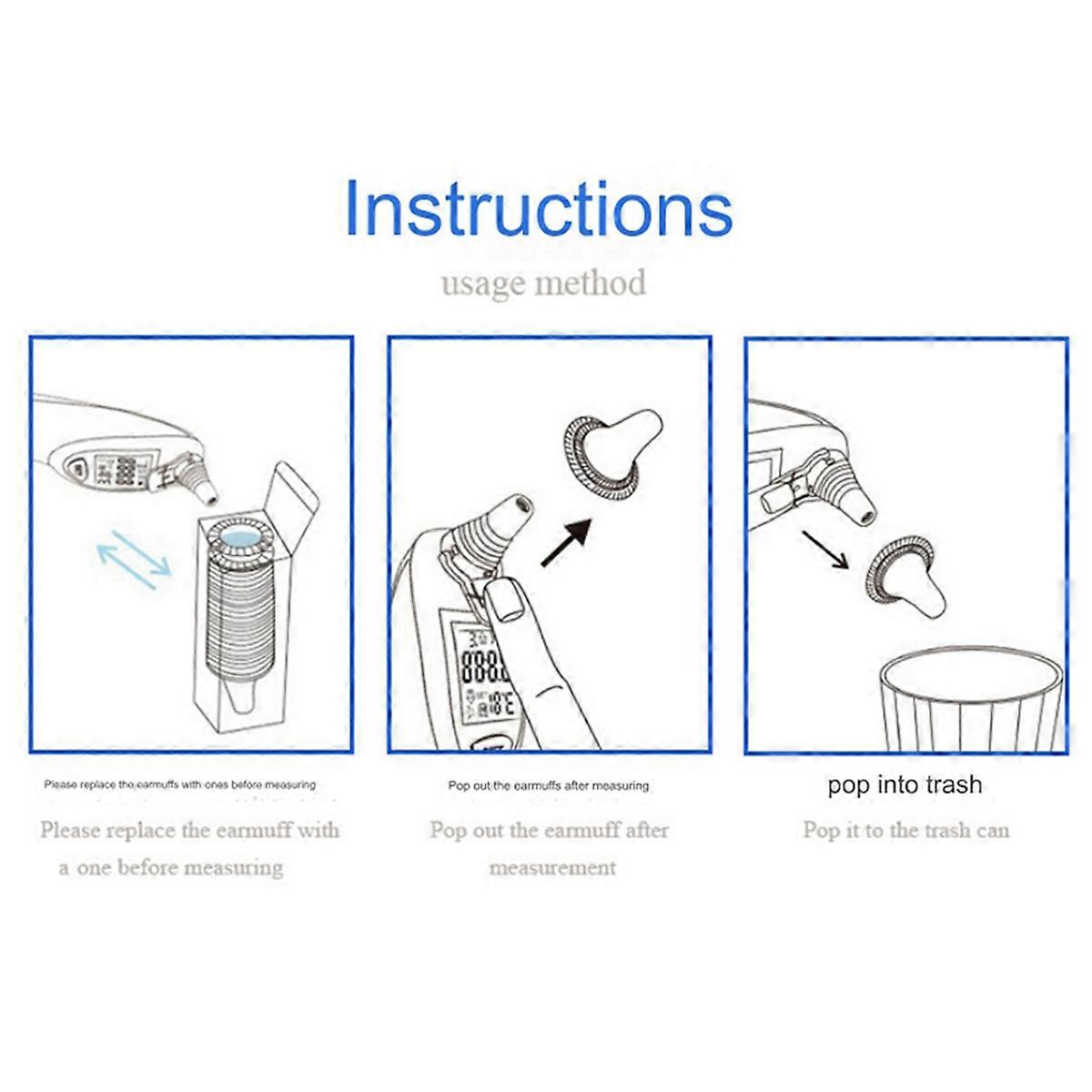 Ear Thermometer Replacement Lens Filters Probe Cover 40Pcs for 