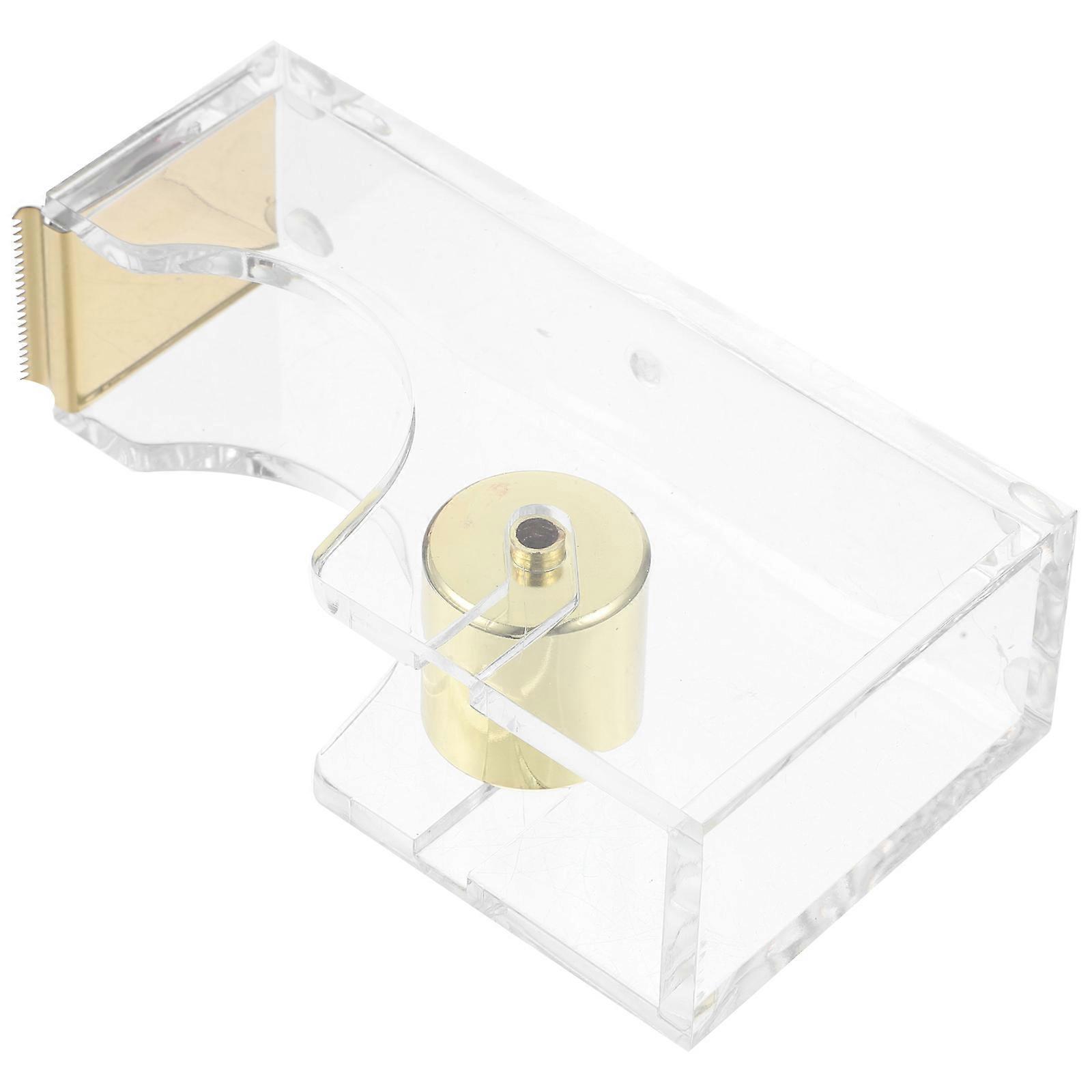 Golden Acrylic and Alloy Tape with NonSkid Base for Home Use Portable and Compact Size