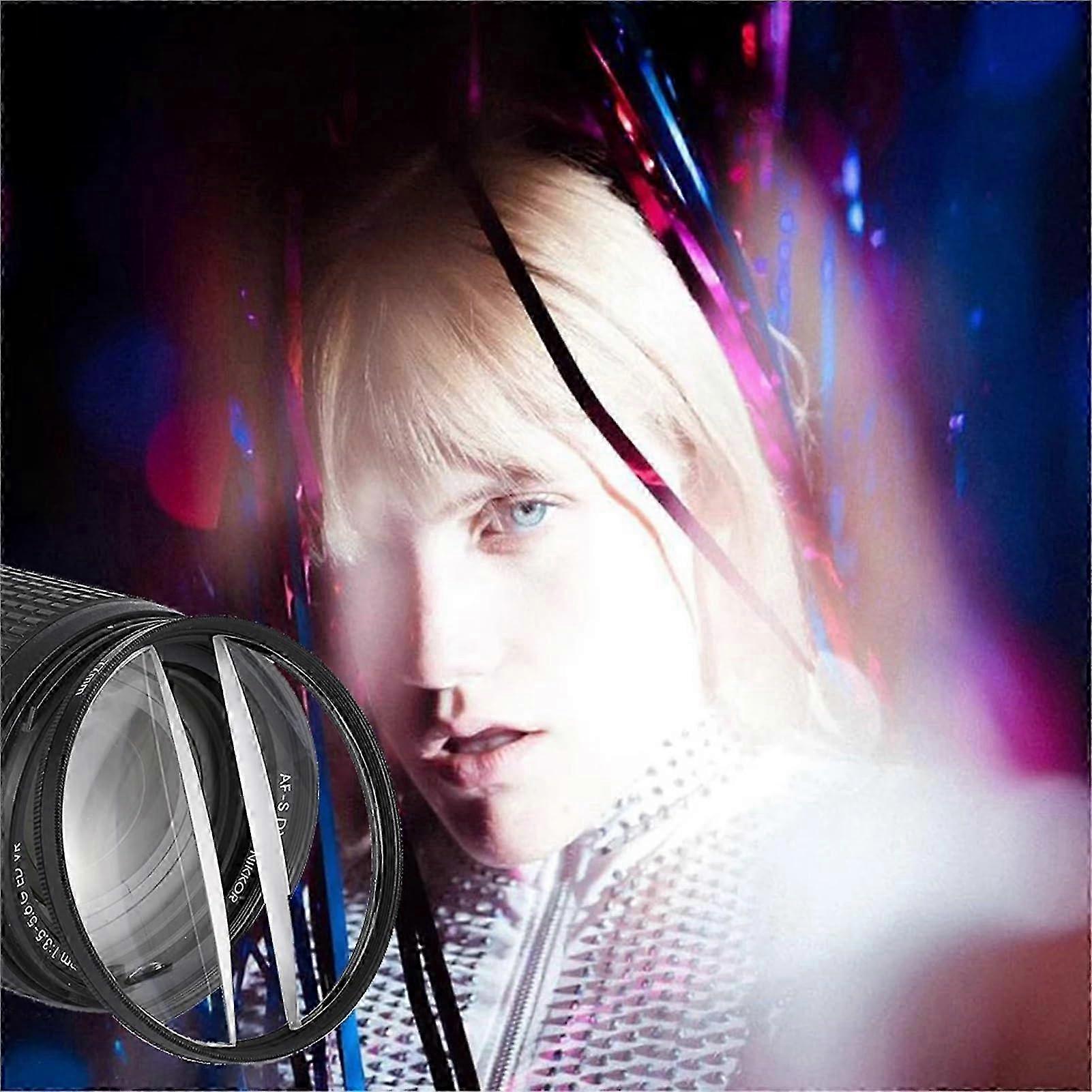 55/58/62/67/72/77/82mm Kaleidoscope Camera Filter Special Effects Photography Accessories for Compatible DSLR Lens (77mm, Double Split Prism