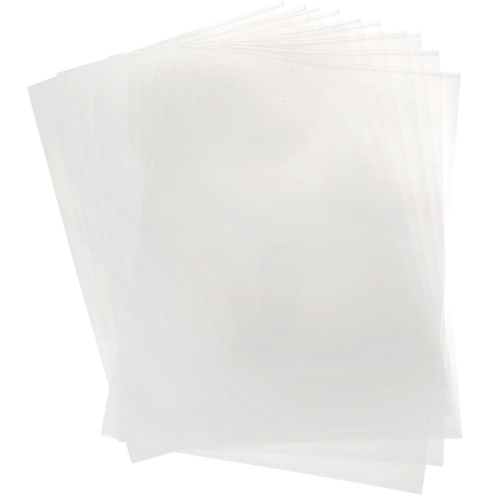 Document Organiser Folder Transparent File Folders Three Sides Seal Daily Archiving A4 Storage 10Pcs