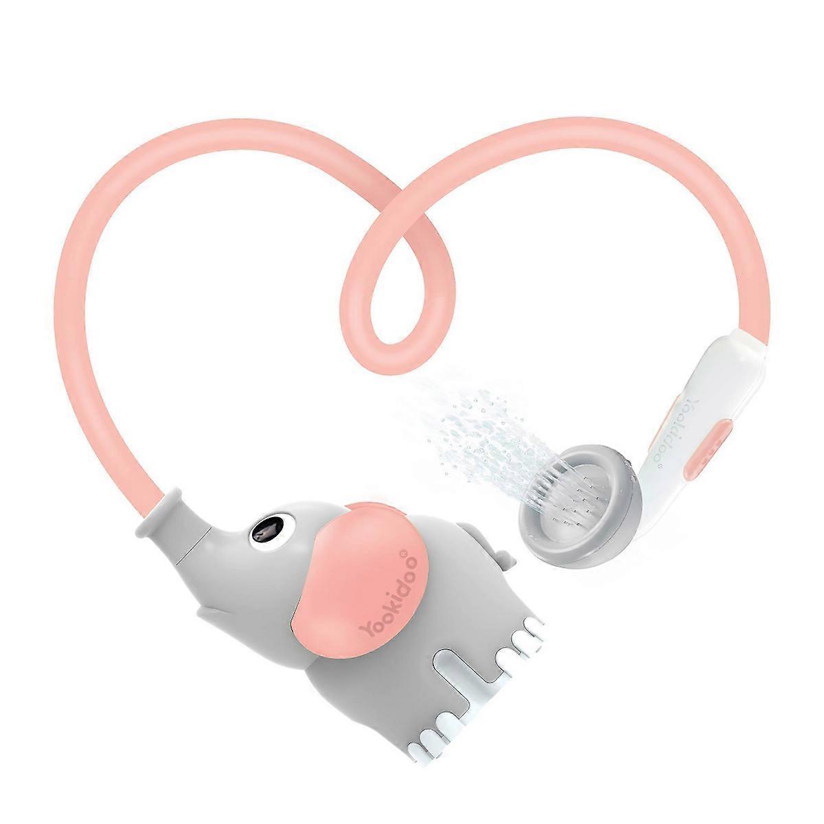 Yookidoo Elephant Baby Shower Bath Toy, Pink