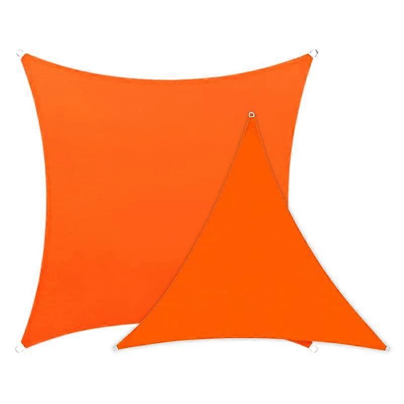 Sonnensegel Wasserdicht Dreieckig 3 x 4 m für Gartenteich und Pergola - Orange Quadratisch mit Regenschutz und Befestigungsset