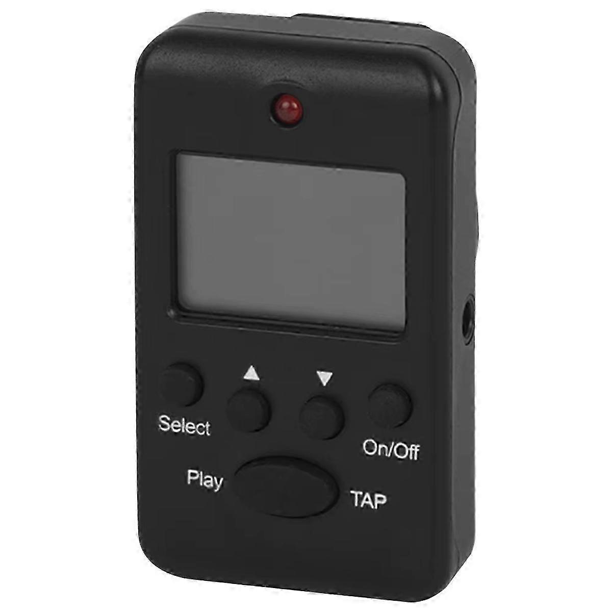 ポータブルラウドサウンド電子メトロノームミニ、ピアノギターフルートドラムブラック用