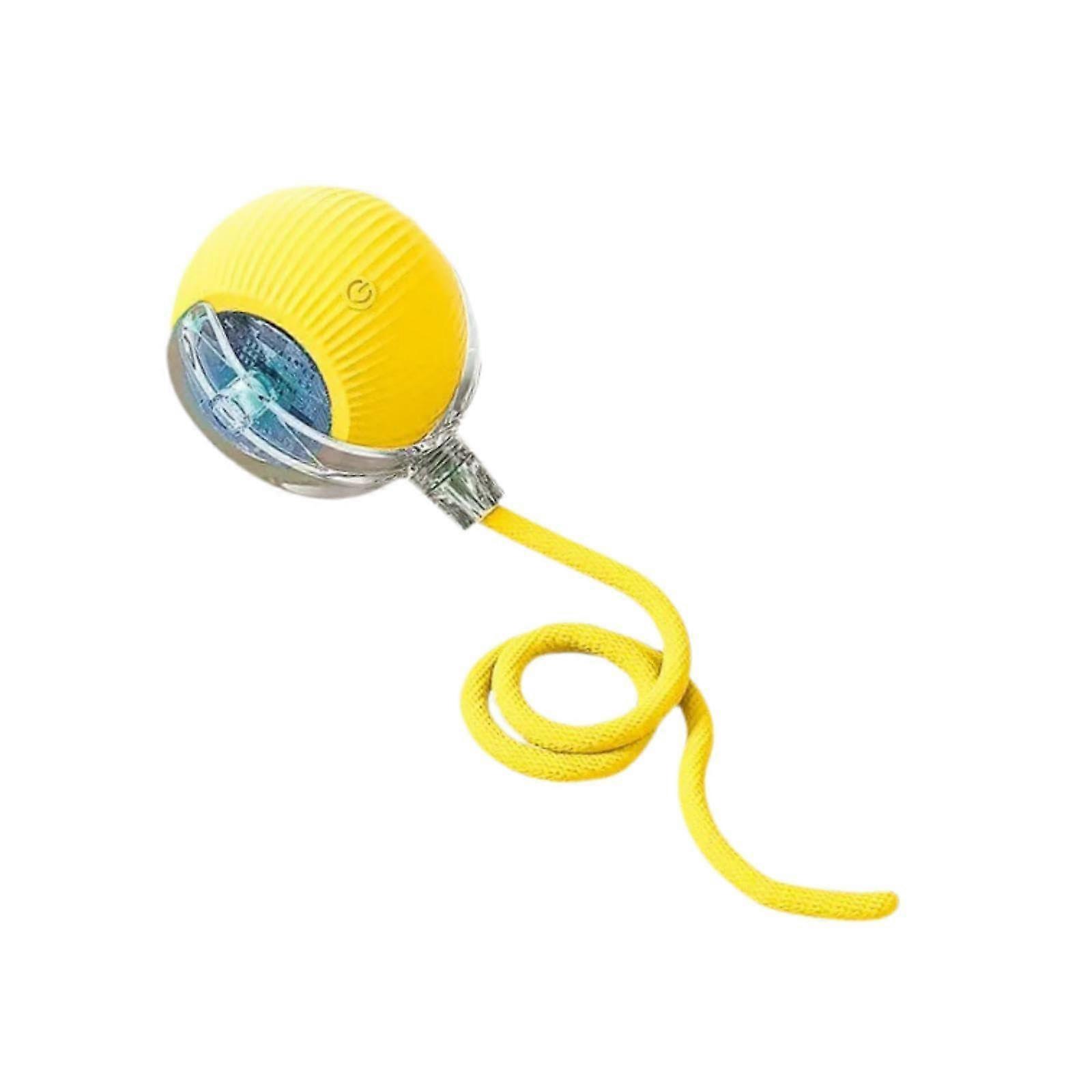 Interactive cat toy ball, automatically moving pet roller ball, pet ball for dogs and kittens, Yellow