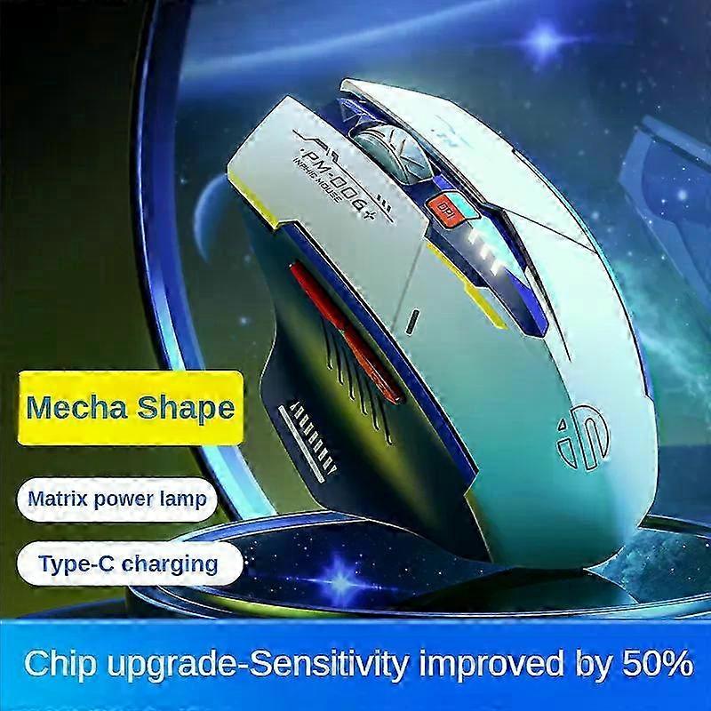 Ergonomic Wireless Gaming Mouse with LED Light for Desktop and Laptop Gaming