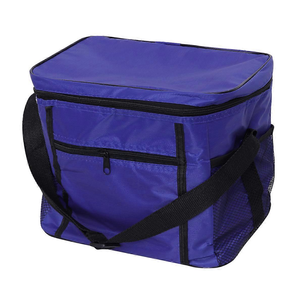 Freezer Packs Insulated Cooler Bag For Picnic Hiking Barbecue Compact Lunch Bag Rectangular Foldable Blue 27.00X18.00X23.00CM 1Pack