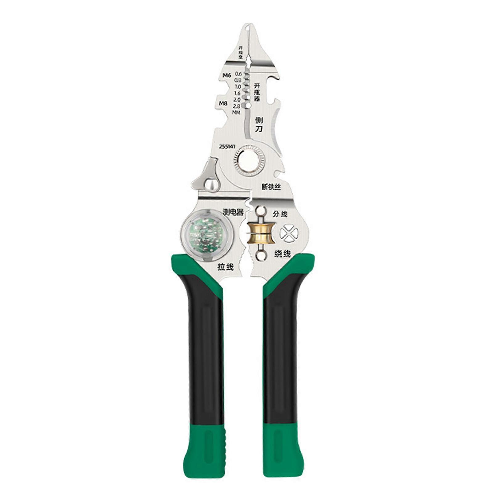 Folding Efficient Electrician Stripping Plier With Comfortable Grip Handle for Wire Cutting Stripping Efficient Handling