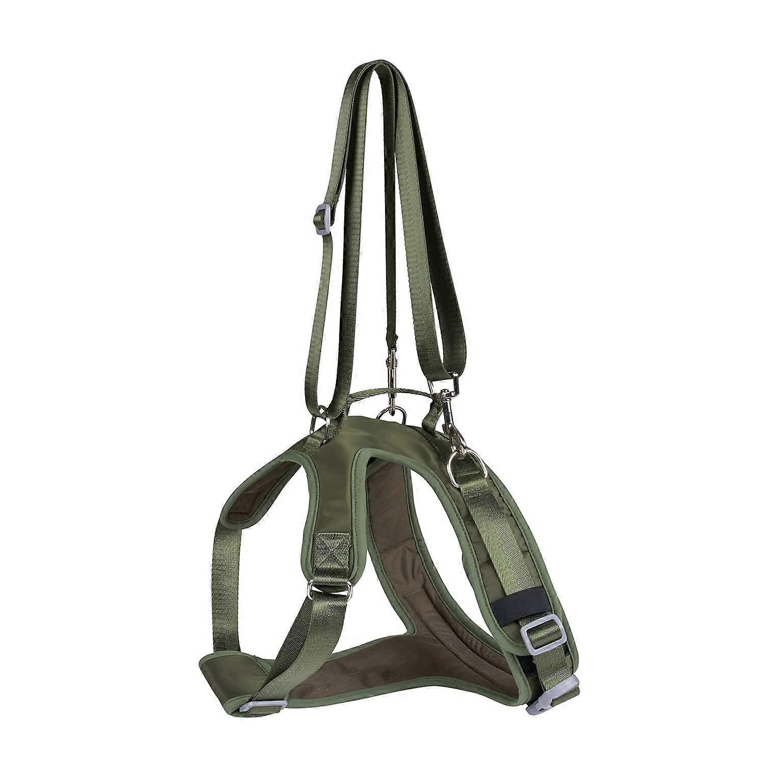 Support harness for front legs, portable lifting aid for pets, size L, army green