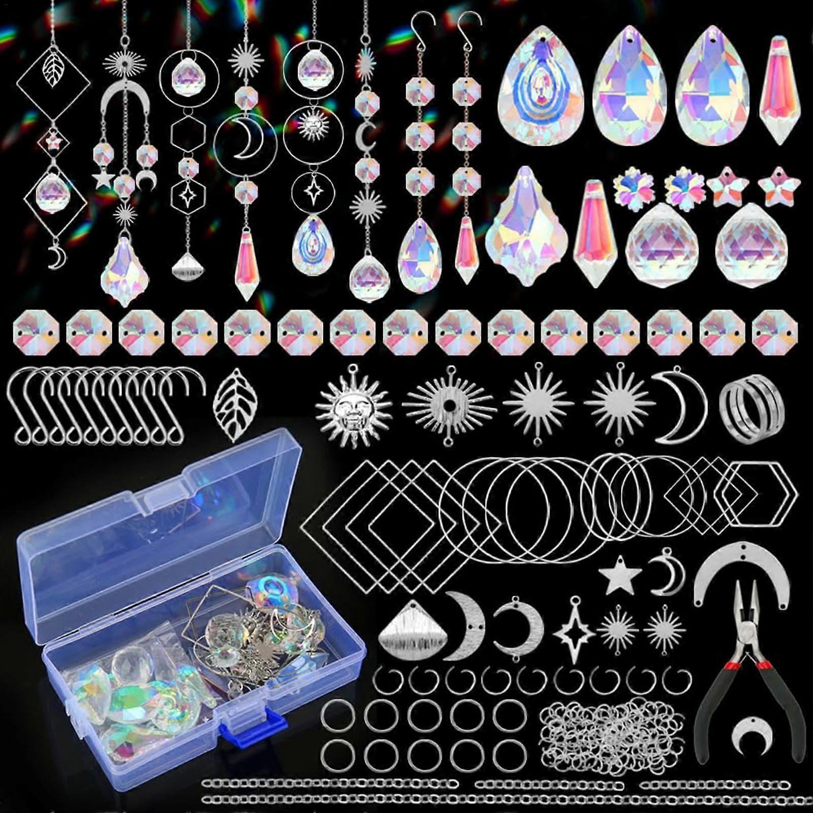 Sun Catcher Kit – DIY Craft Kit Hanging Ornament, Rainbow Pendant for Glass Windows