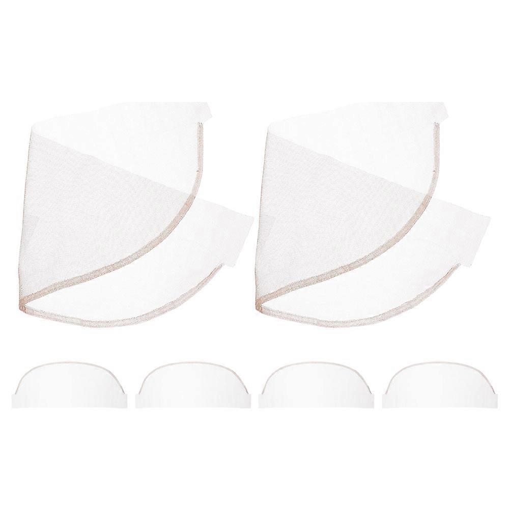 Wig Grip Cap Mesh Hair Net Food Service Work Breathable Fit 6Set