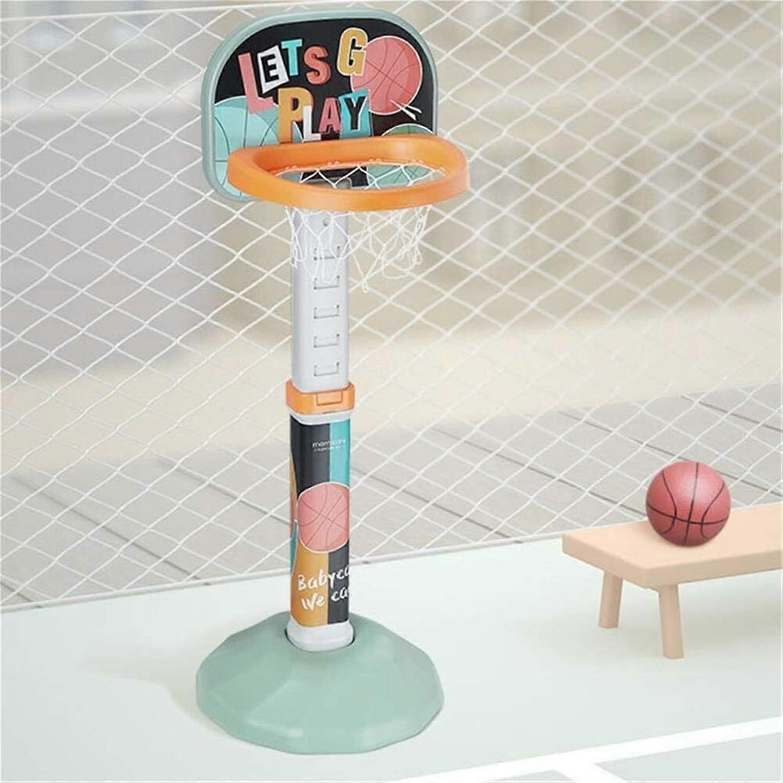 Portable Basketball Stand For Kids Indoor, Height-Adjustable, Green Color, Two-Color Options