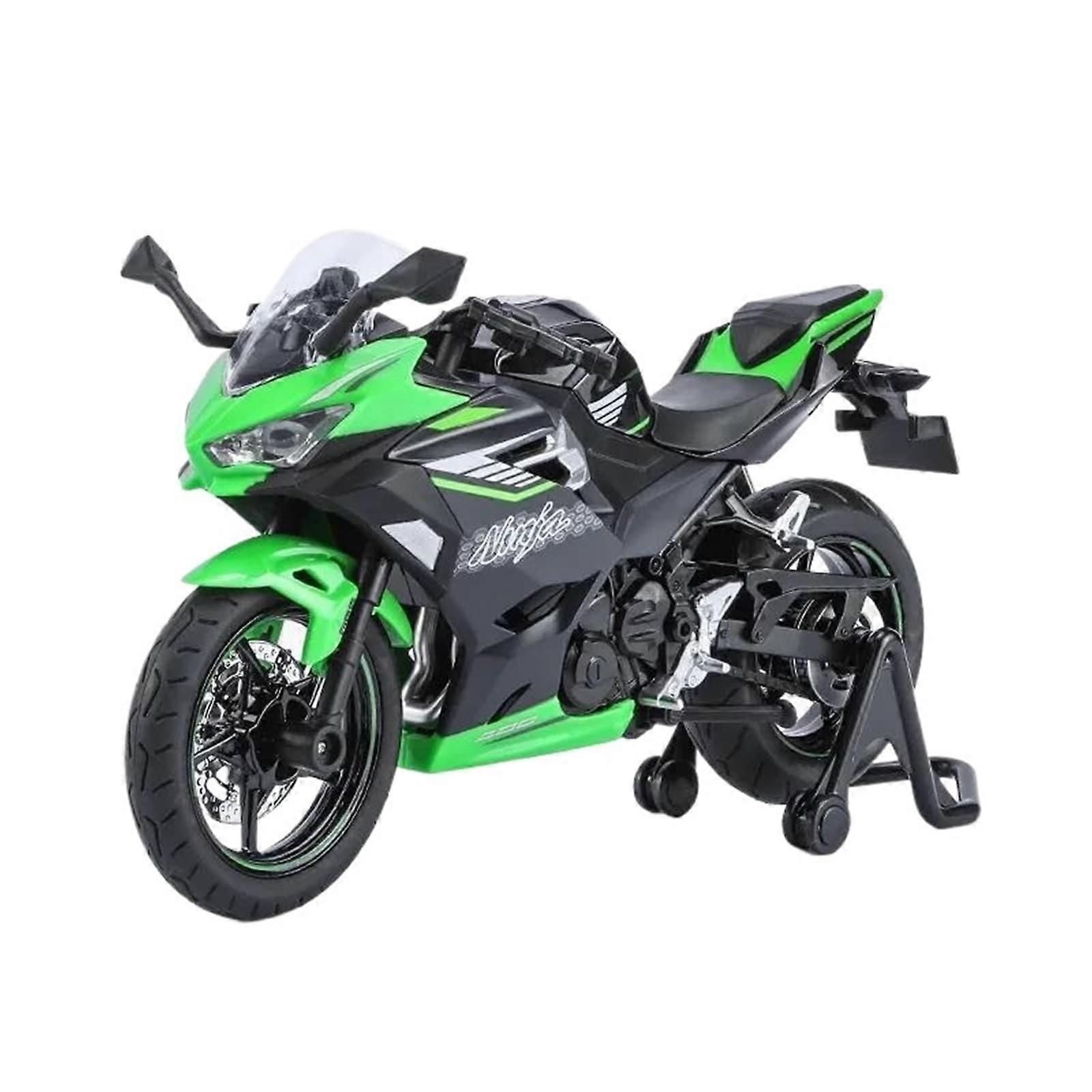 1/12 Scale Ninja 400 Diecast Motorcycle Model - Black Racing Off-Road Alloy Replica with Detailed Features