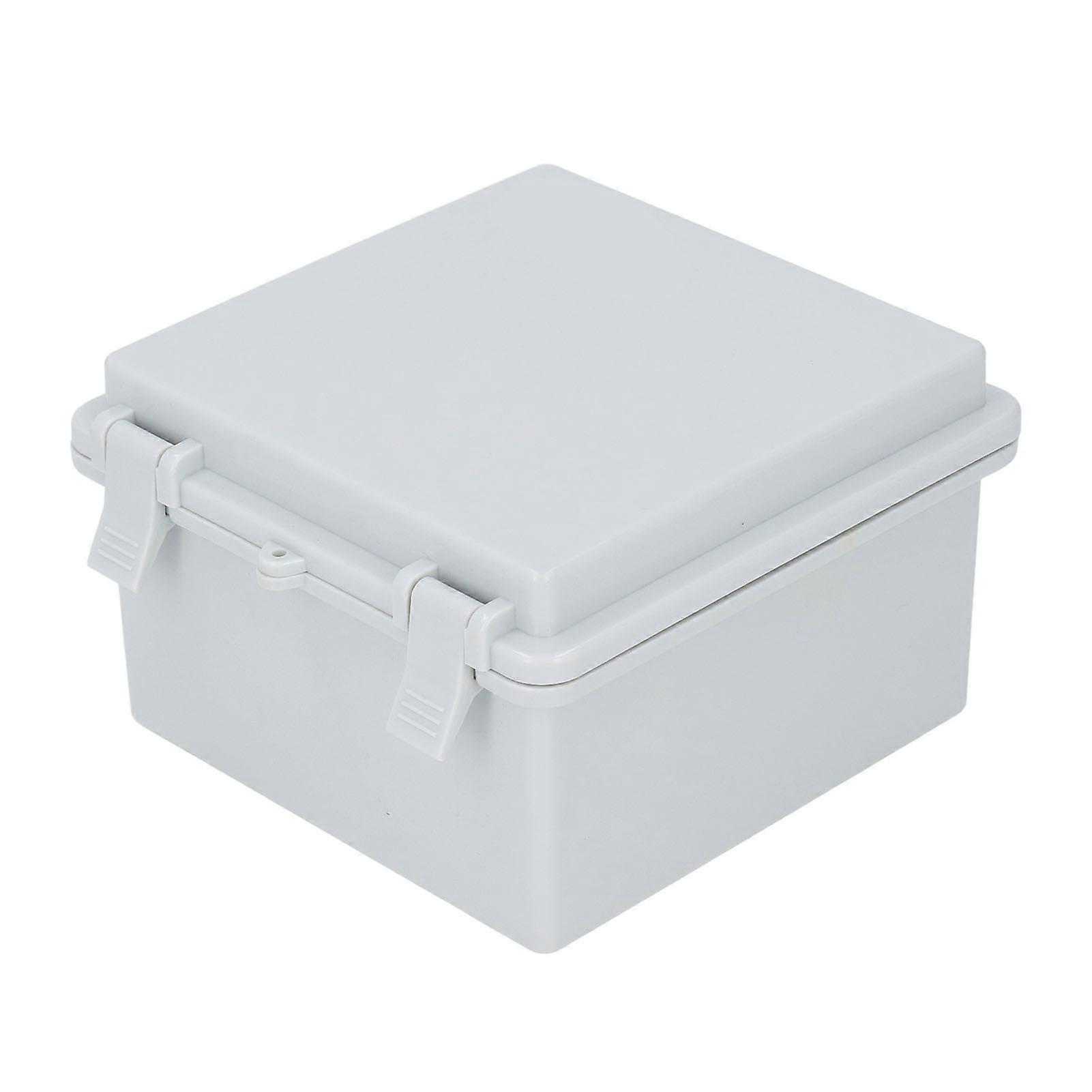 IP67 Waterproof Junction Box with Hinge Cover ABS Plastic Outdoor Electrical Project Box Gray