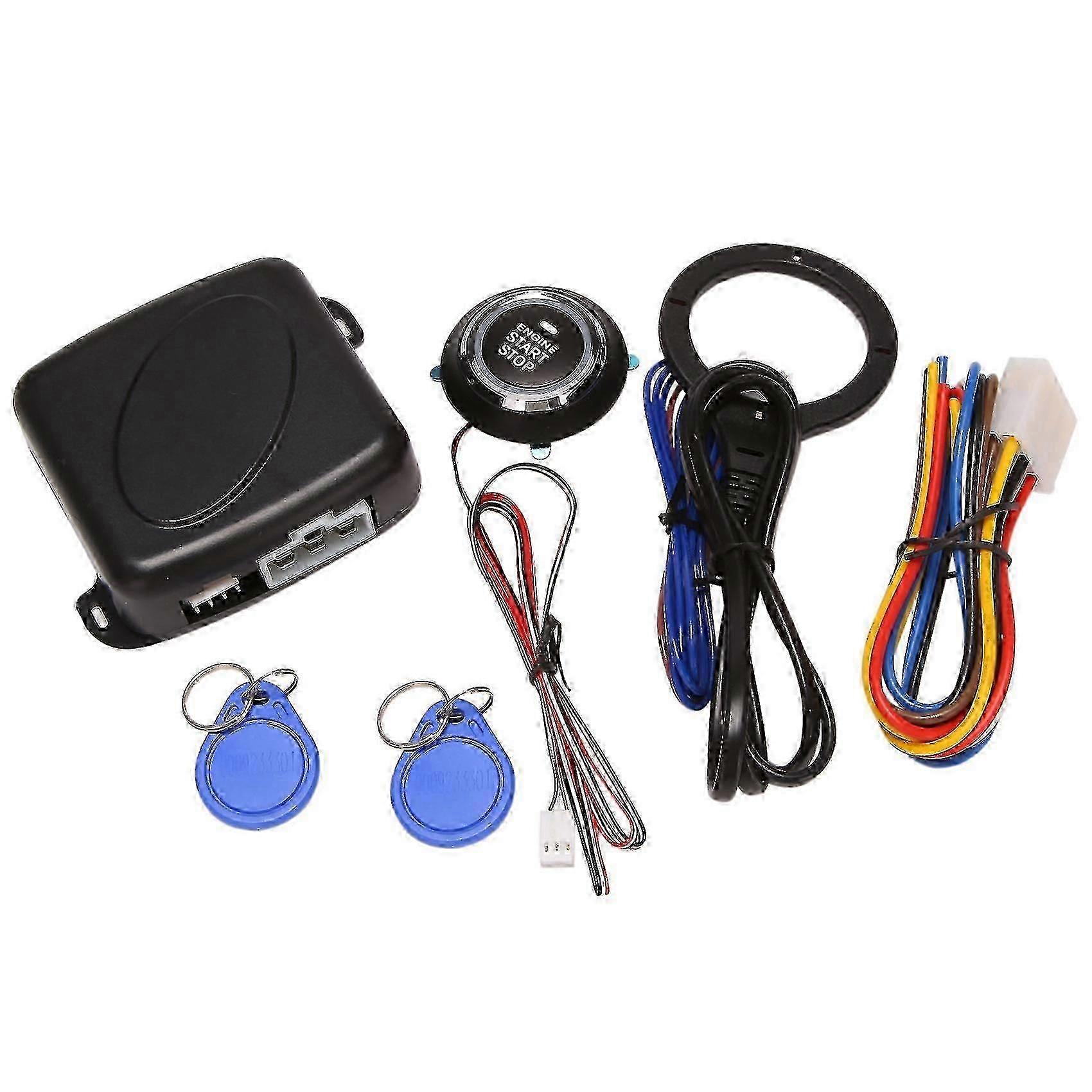 Smart RFID Car Alarm System, Push Engine Start Stop Button, 12V