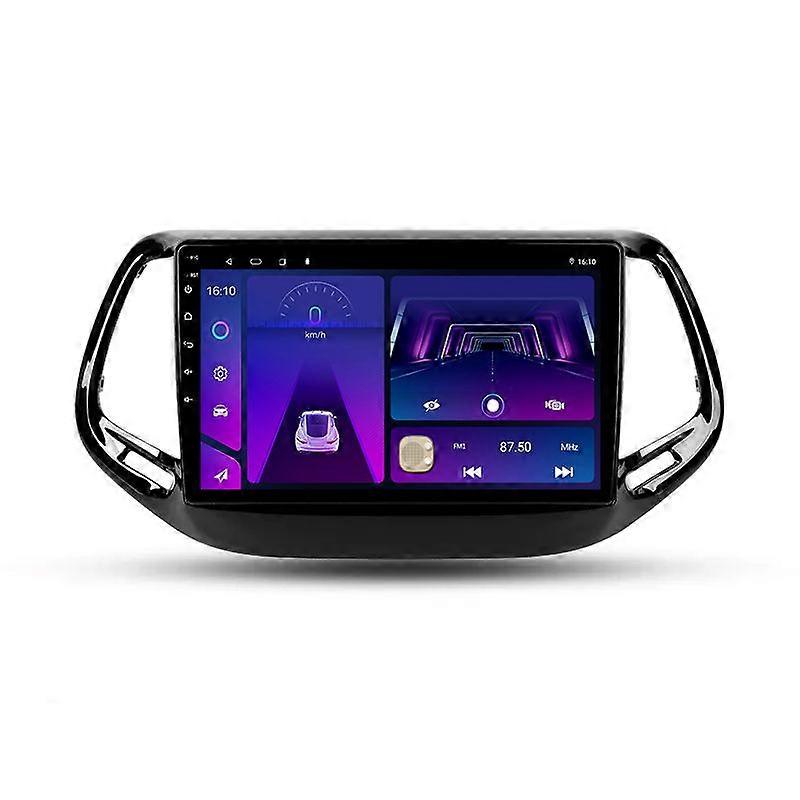 2 Din For Jeep Compass 2 MP 2016 - 2018 Carplay 4G WIFI Android Auto Car Radio Player Stereo Car Multimedia Video player GPS Navigation DSP RDS