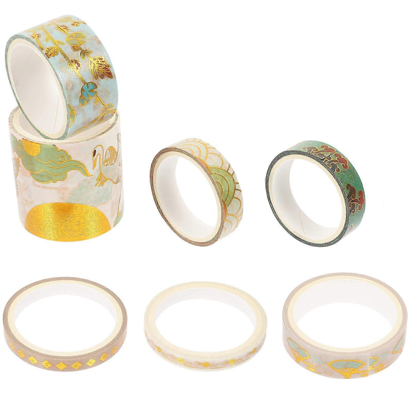Washi Tape Decorative Scrapbook Tapes DIY Projects Assorted Color 200x4cm Ancient Style 7 Rolls