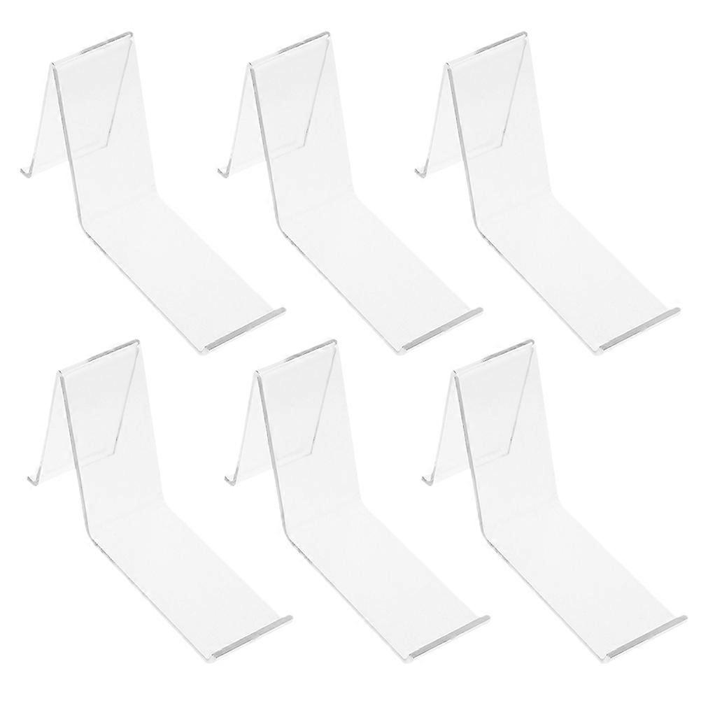 Clear Acrylic Shoe Display Stand Set – 6 τμχ ελαφρύ ανυψωτικό για ψηλοτάκουνα, οργάνωση παπουτσιών εξοικονόμησης χώρου για λιανική και οικιακή χρήση