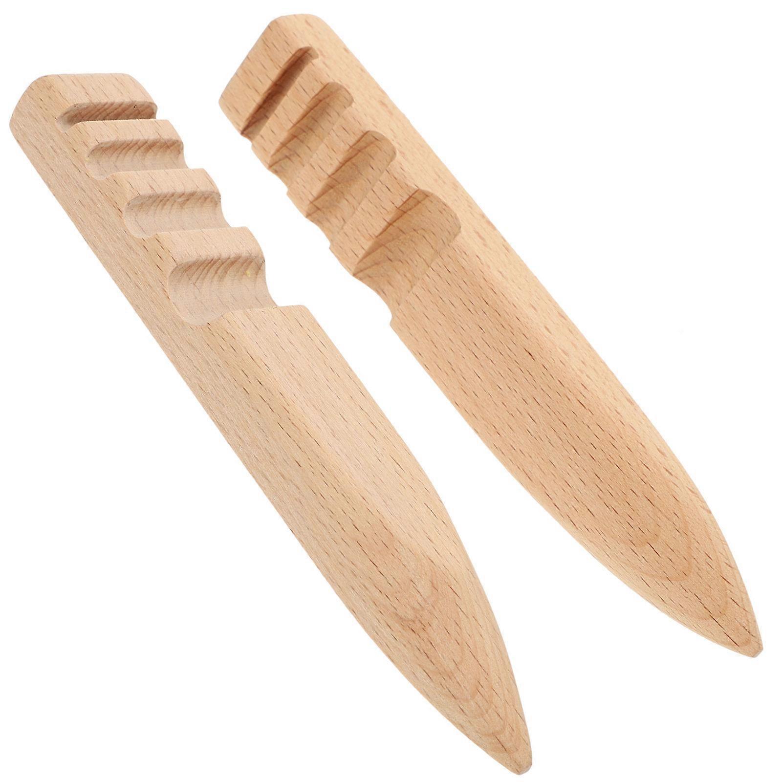 Manual Burnisher Tool 2pcs Ergonomic Beech Edge Polishing Burnishing Tool for DIY Craft Supplies Easy to Clean and Operate Design for Leatherwork