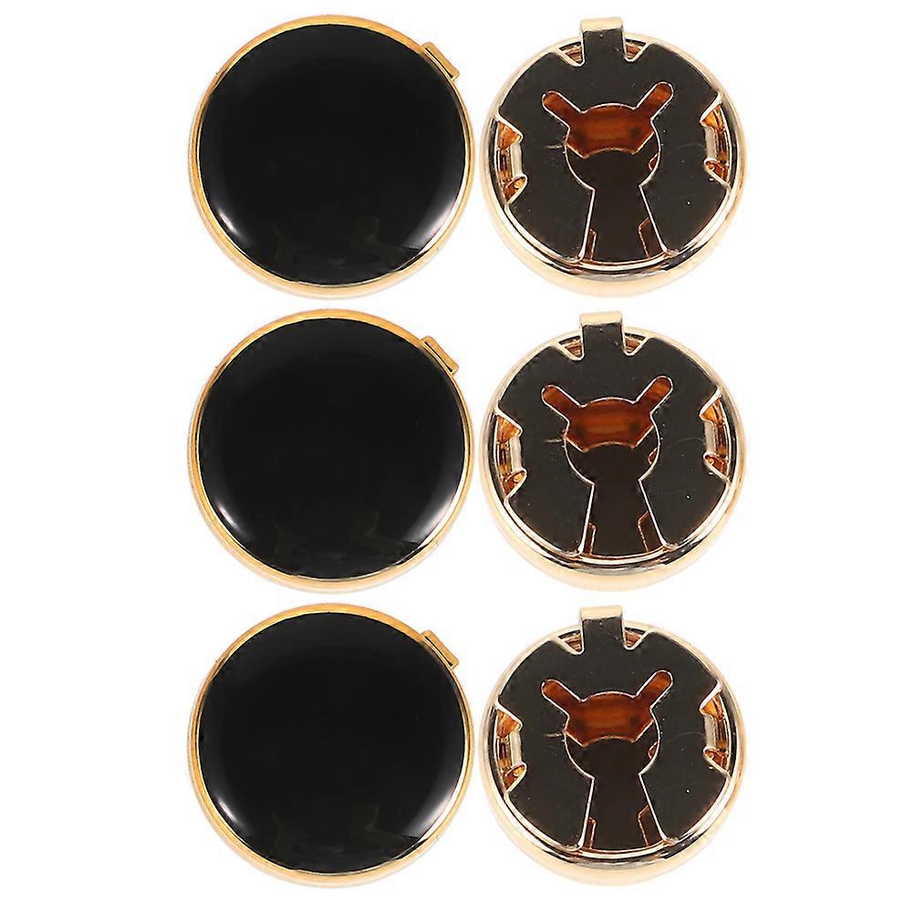 Tuxedo Cufflink Covers Zinc Alloy Square Elegant Formal Suit Accessories for Weddings Business Meetings 3Pairs