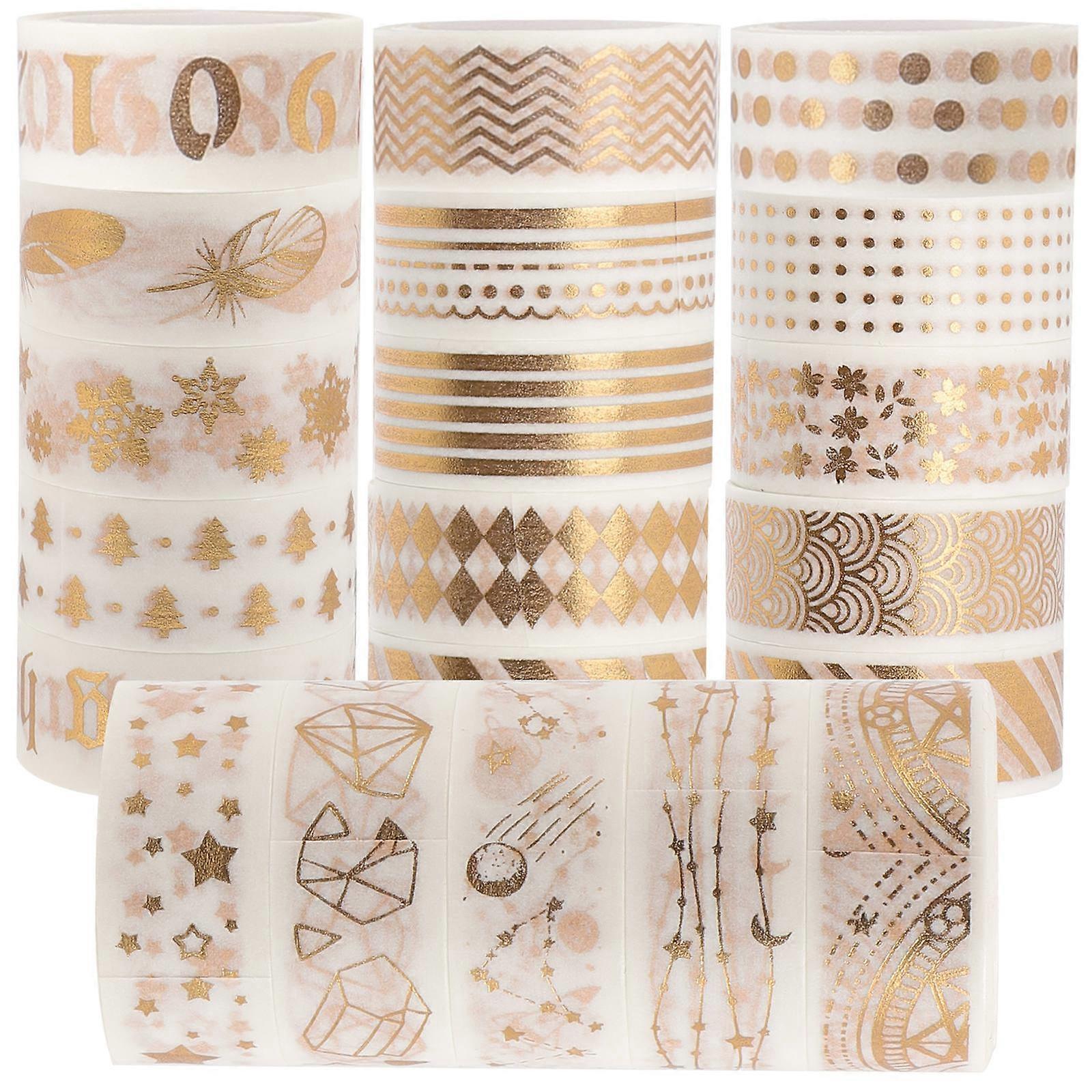 Diy Tape Assorted Colors Decorative Adhesive Repositionable Tear Resistant 15 Mm Wide 3 Per Roll 20 Rolls