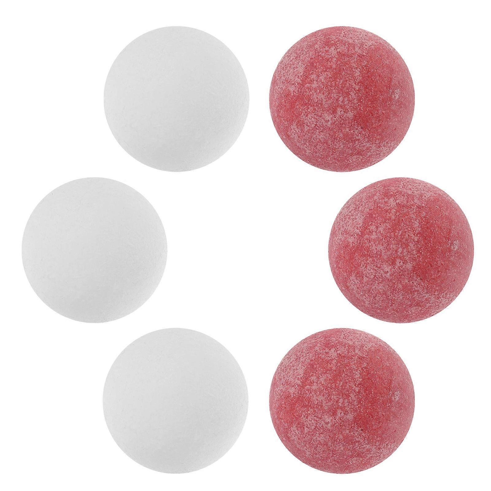 Assorted Color Mini Foosball Balls Toy Set of 6 Resin Table Soccer Game Balls for Kids 36 mm for Fan Gear