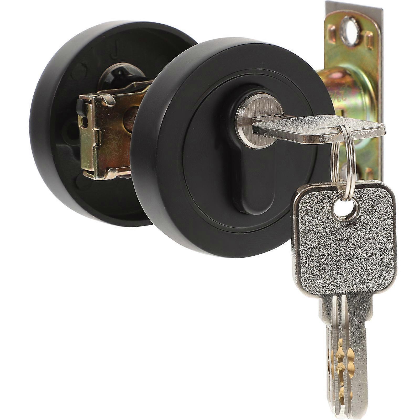 High Security Keyed Door Lock In Black Color For Private Space Users Entry Doors 1 Set
