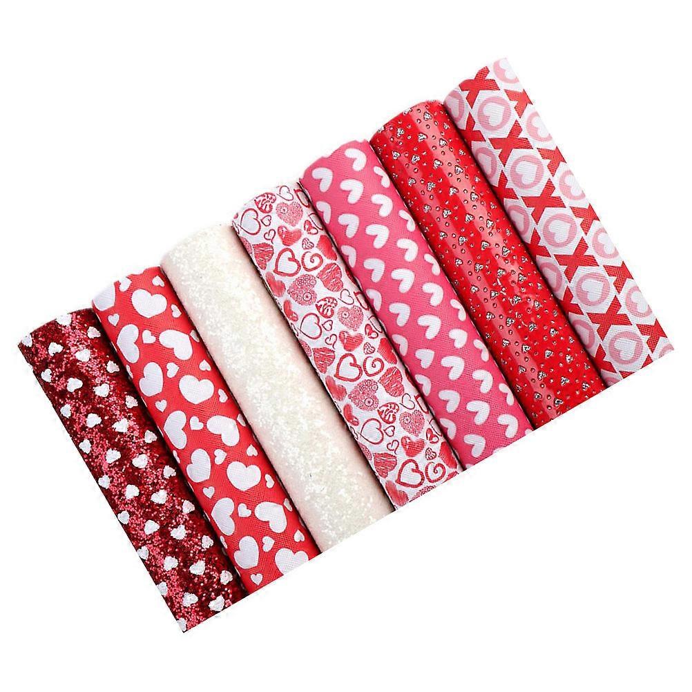 Valentines Sheets Handmade Project Sheet Durable Bright Color Heart Shape DIY Craft 7Pack