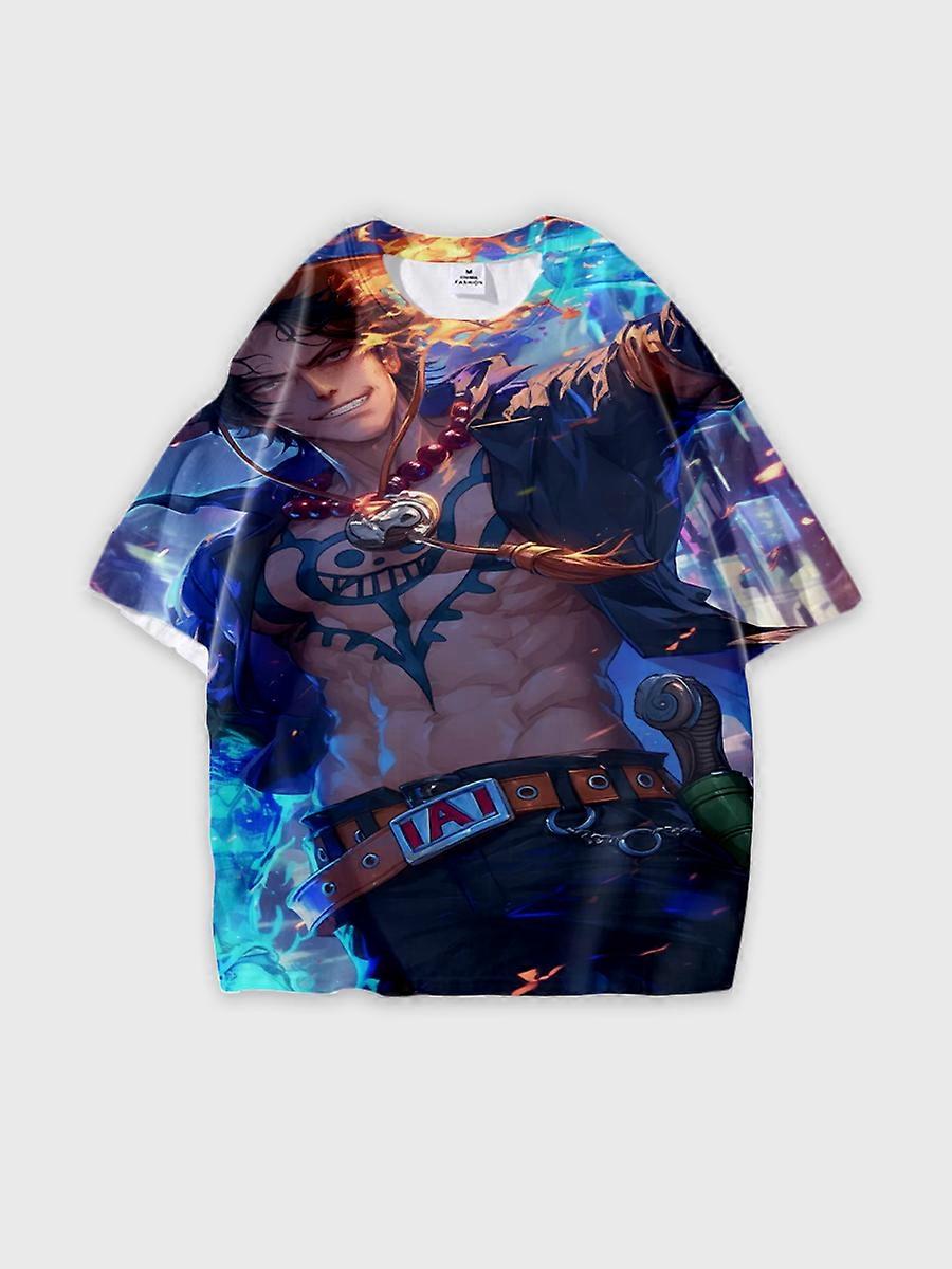 T-shirt round neck Role Pattern loose short sleeve P1264