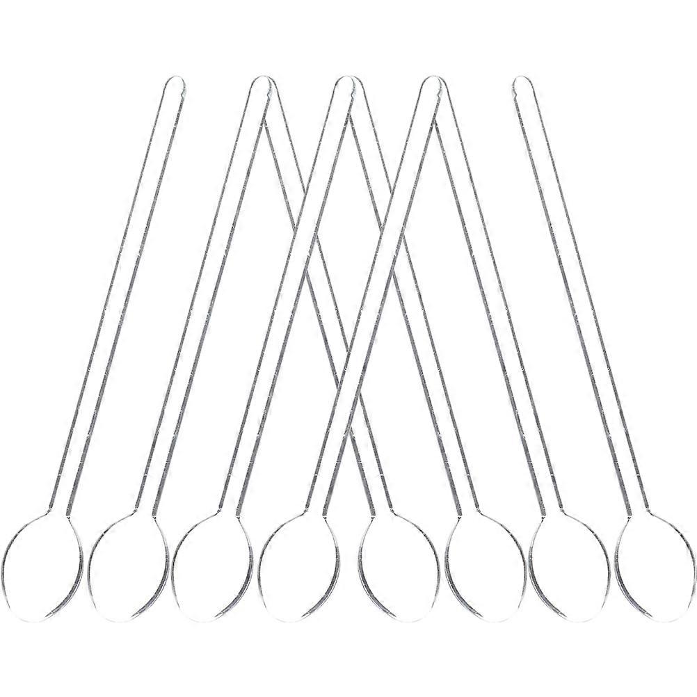 Glass Spoon 8Pcs Transparent Serving Spoons for Home with Child-Friendly Grip