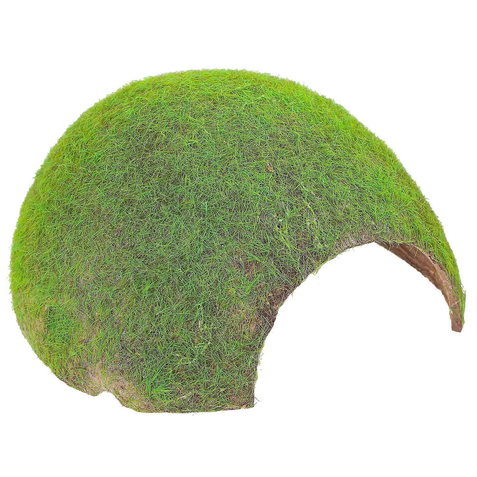 Household Reptile Hideout Moss Terrarium Decor Coconut Shell Breeding Shelter 1Set