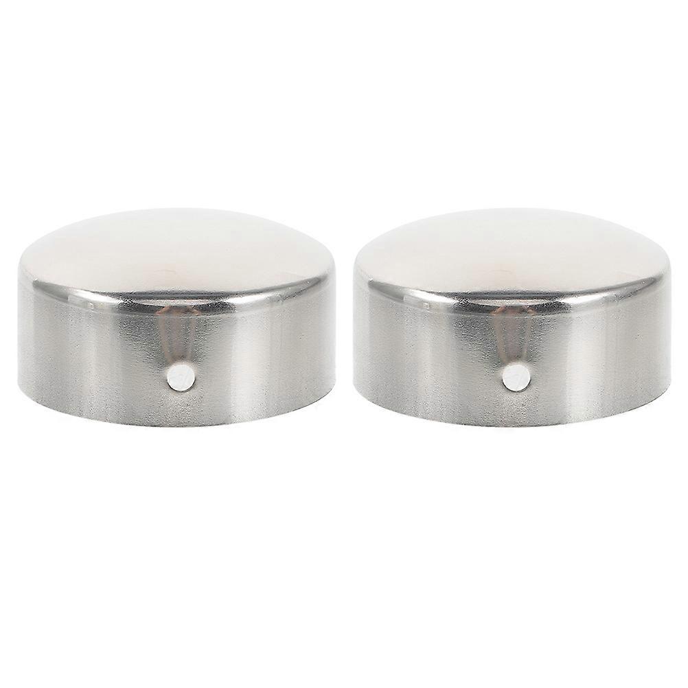 Stainless Steel Handrail End Caps for Round Tubing Silver Home Use Fits 1.97in Diameter