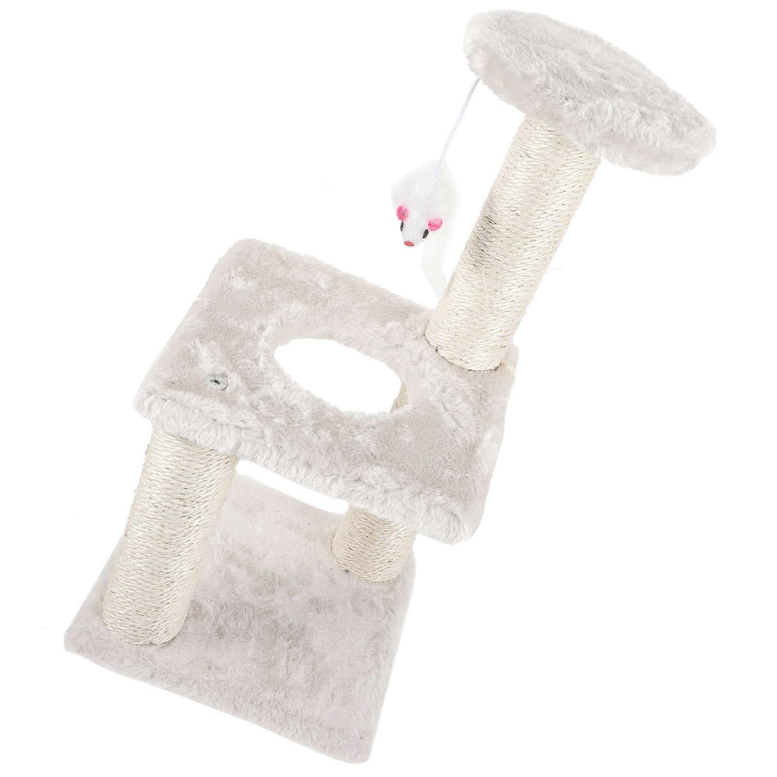 Indoor Cat Scratcher Post Small Size 15.7X7.9X7.9in Sisal Rope Playing 1Set
