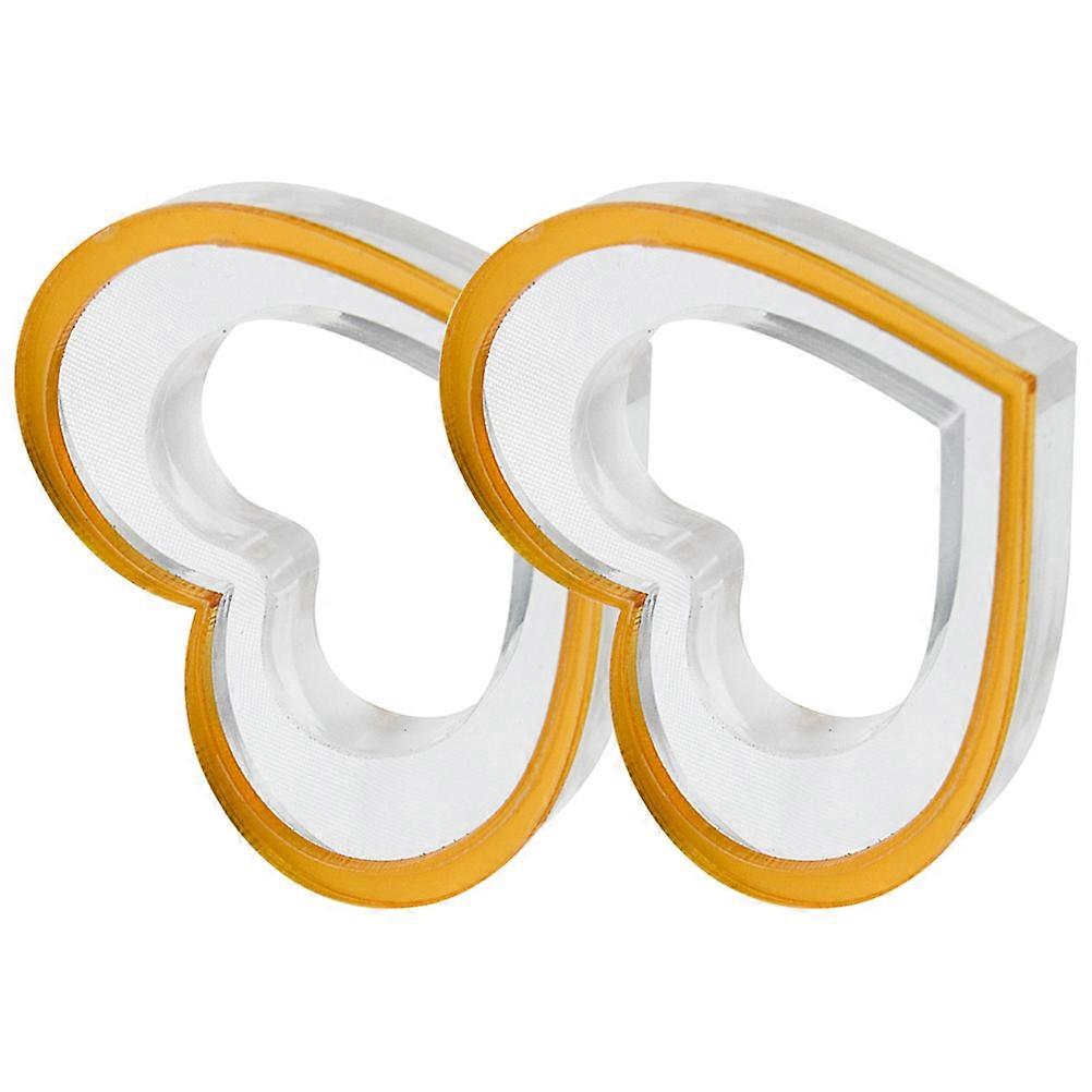 Bathroom Napkin Holder Compact Size Acrylic Heart Shape For Tablecloths 2Pcs