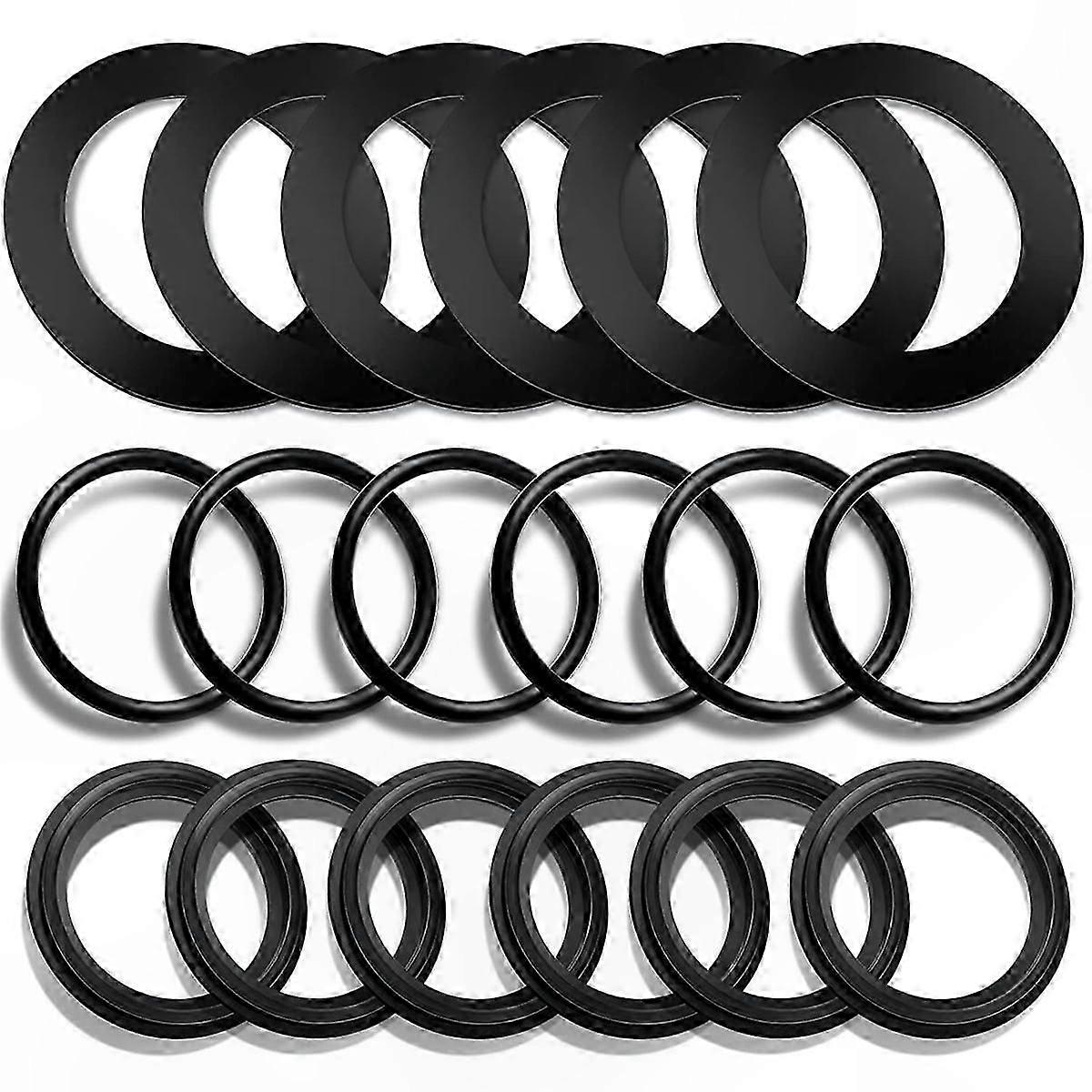 18-Pack Rubber O-Ring Washers for Pool Equipment, Durable Seal Replacement Kit