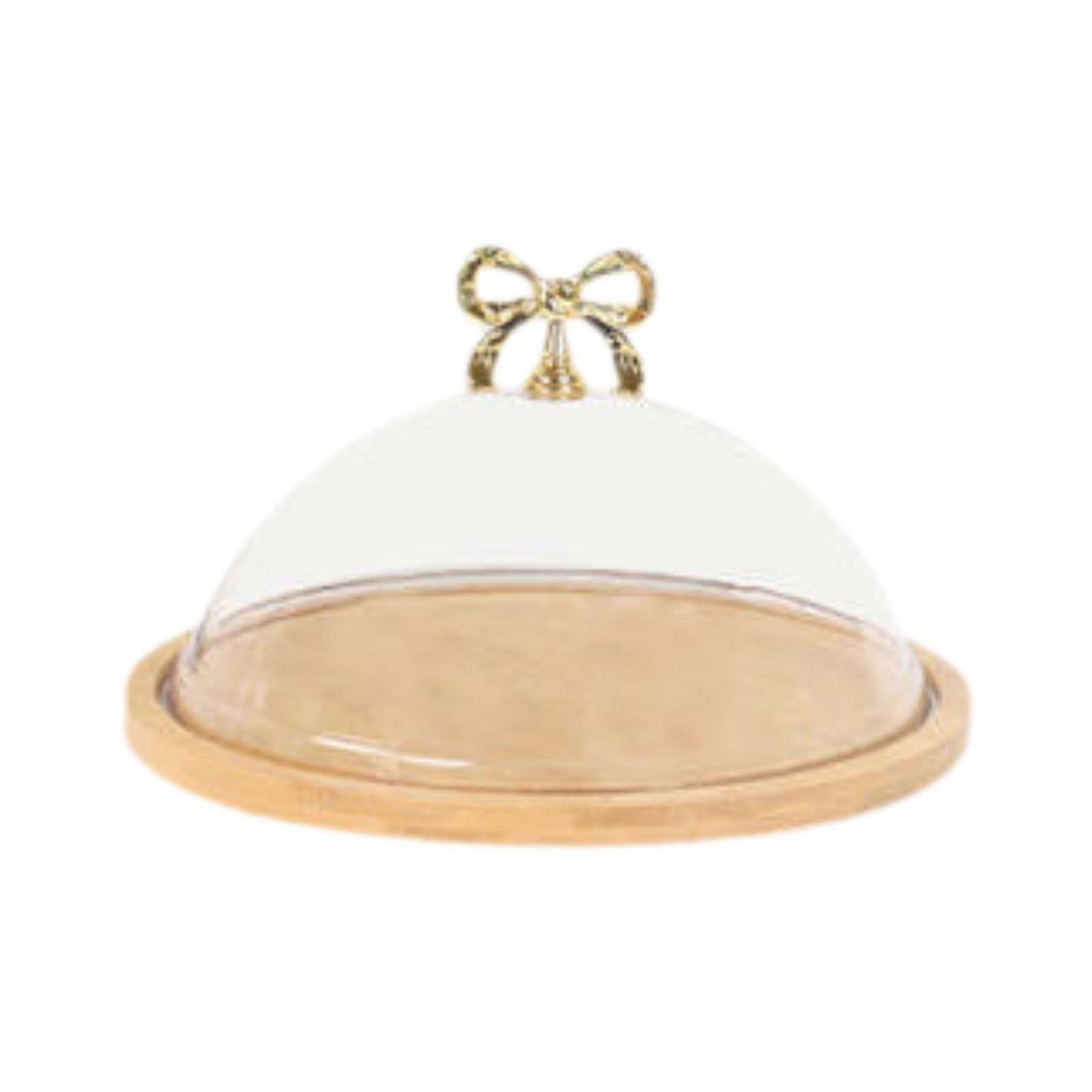 Cake Stand with Clear Dome Multifunctional Serving Platter Bread Storage Cake