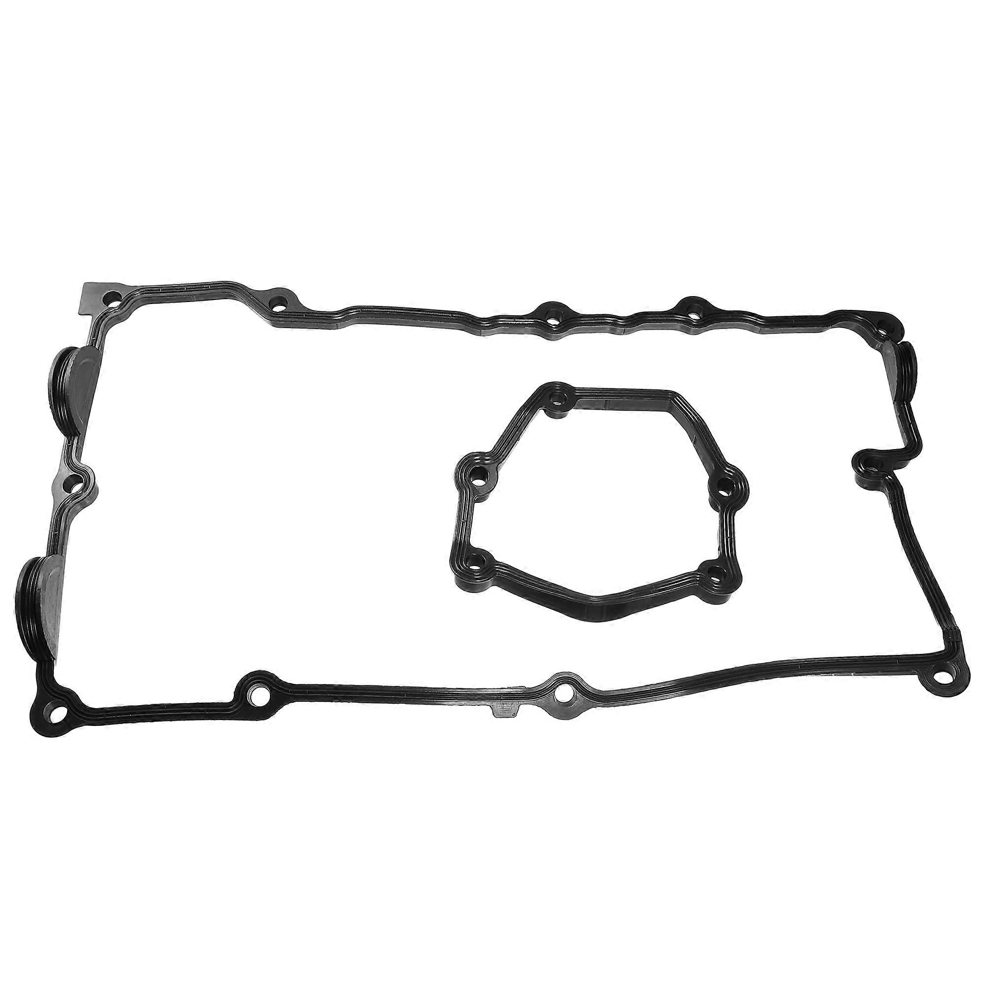 Car Engine Valve Cover Gasket Set Replacement 11120032224 Black Compatible with BMW Models