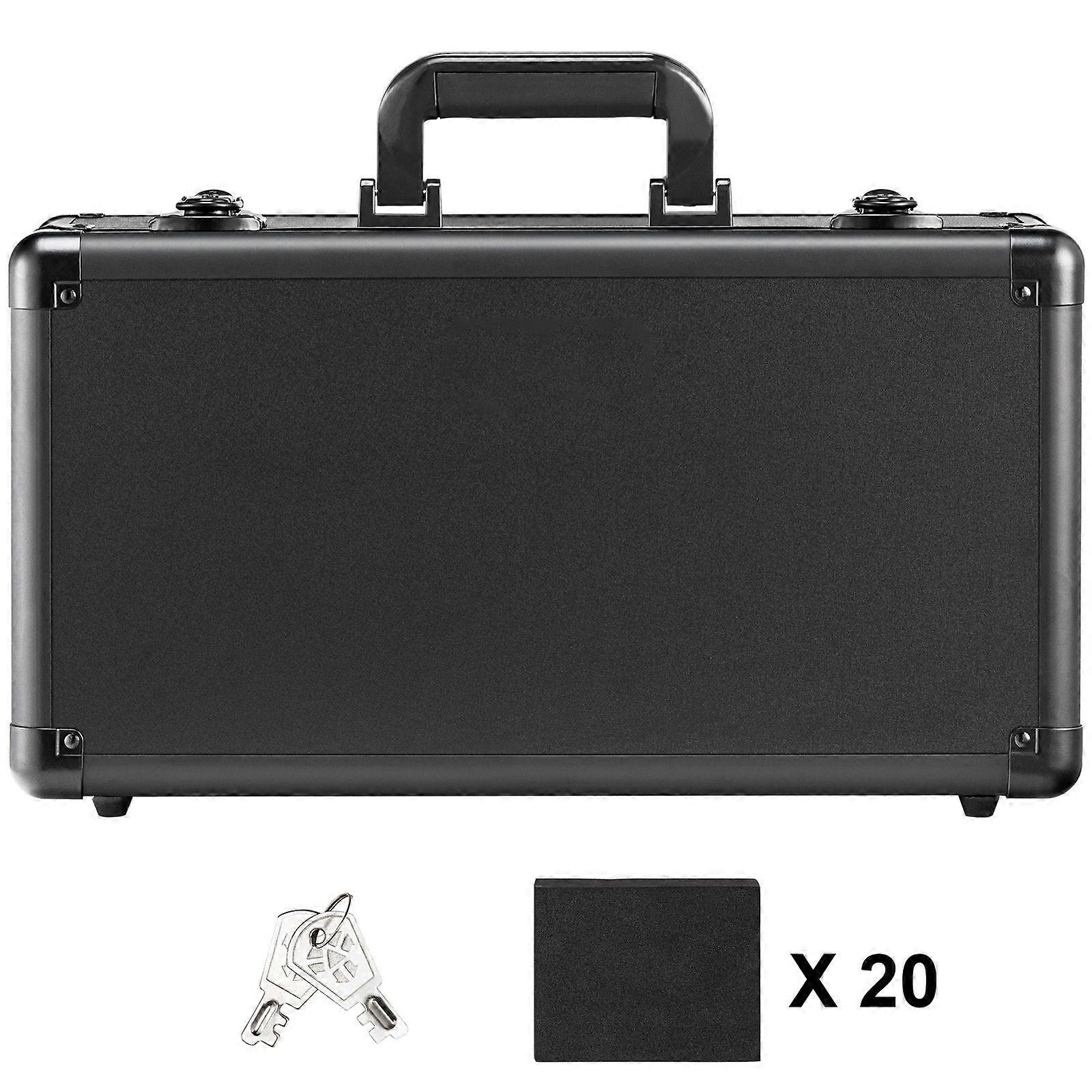 Graded Card Storage Box, 4 Slots, Graded Sports Cards Holder Tragetasche mit Key Lock Schaumstoff-Trennwänden, für 999+ lose Karten