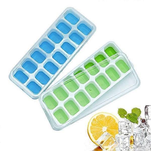 2 Packs Ice Cube Trays with Lids, Easy to Take Out