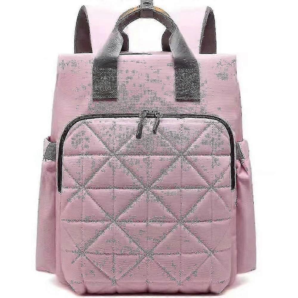 Backpacks Portable Large-capacity Backpack To Go Out Mother And Baby Bag Pink
