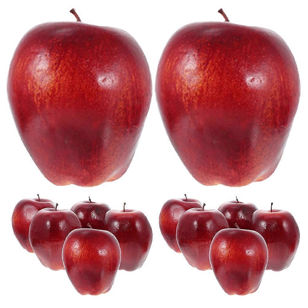 Foam Fake Red for Decor Bright Color Lifelike Shape Teaching Tools 12pcs
