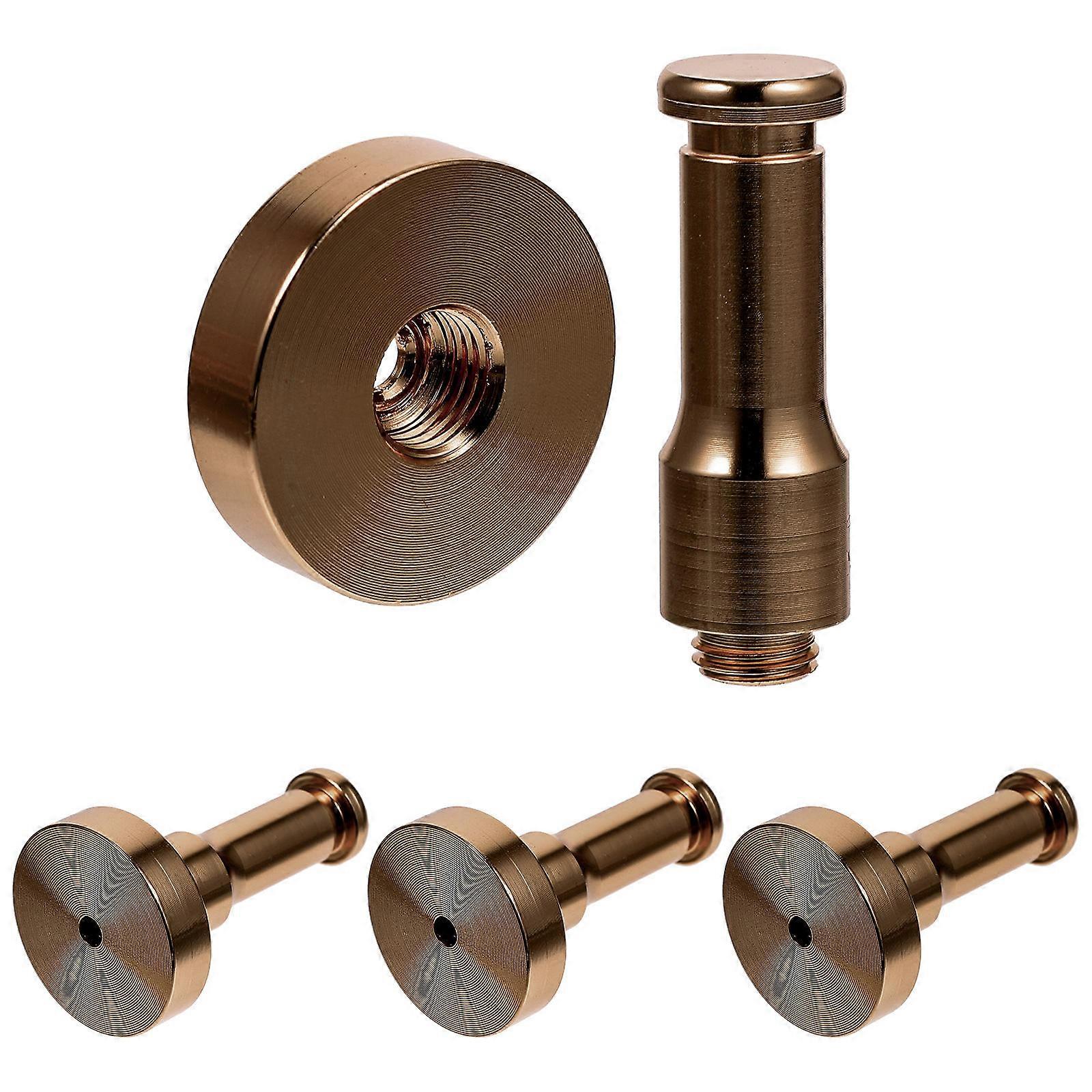 Golden WallMounted Hooks for Storage Made of Space Aluminum Compact Size 4 Sets