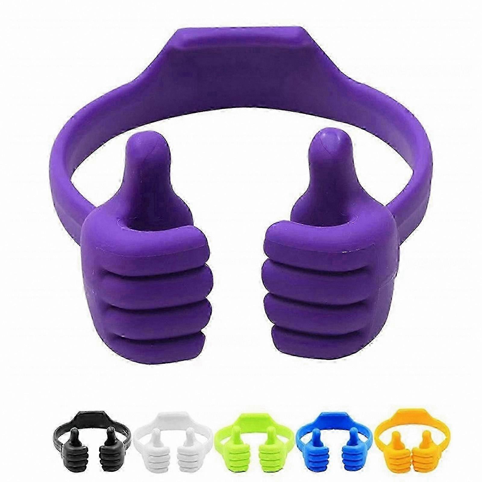 Adjustable Plastic Phone Stand for Bed or Desk, Thumb-Shaped Holder for Movie Viewing and Display
