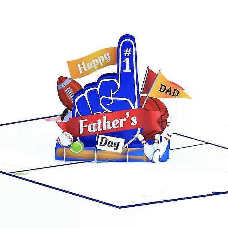 3D Card, Unique Father's Day Blessing Gift Card for Dad with 3D Effect
