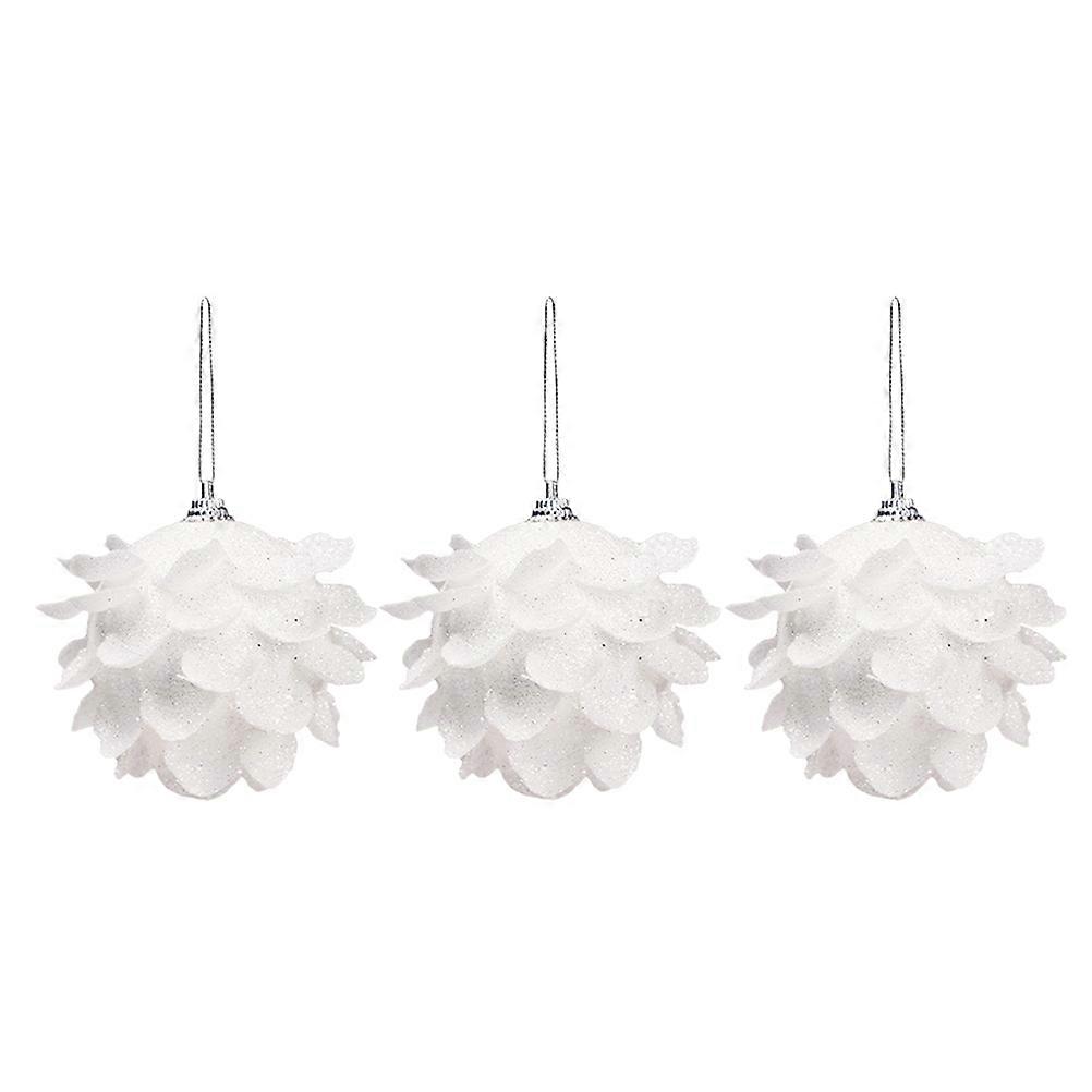 Shiny Ornaments Hanging Decoration Christmas Tree Ornaments 8x8cm Excellent For Christmas And Anniversaries 3Pcs
