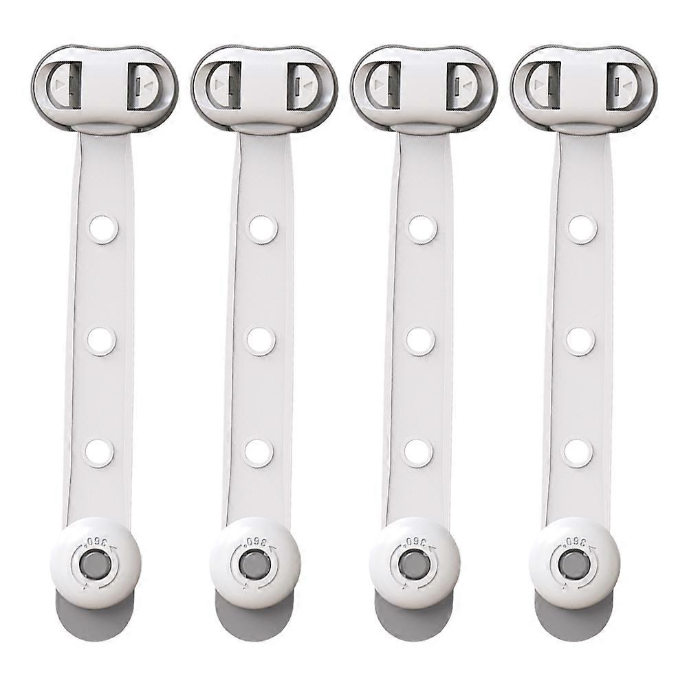 4Pcs Cabinet Strap Lock Durable Material For Refrigerator Safety Kids Use Safety Lock Designed To Protect Babies