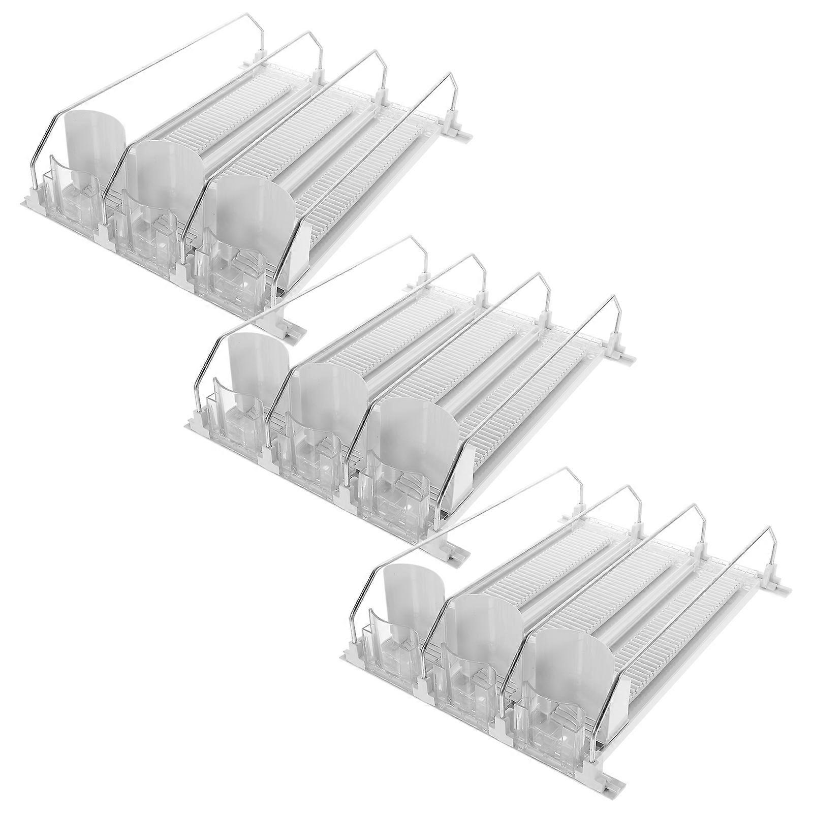 3pcs Supermarket Automatic Self Pushing Glide Organizer for Soda Cans or Fridge